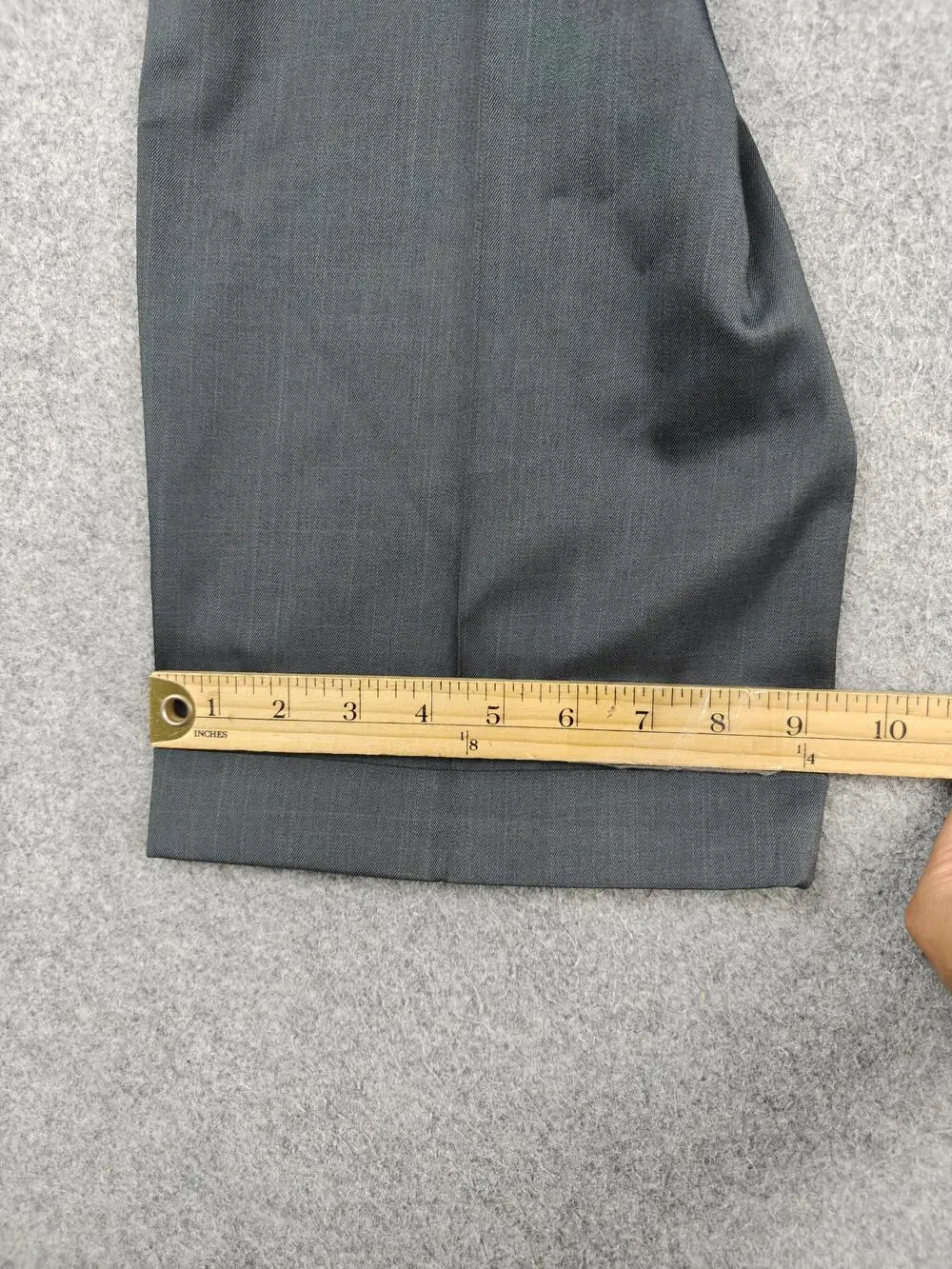 Savane Pants Mens 38x29 Gray Dress Pleated Stretch Crosshatch Microfiber